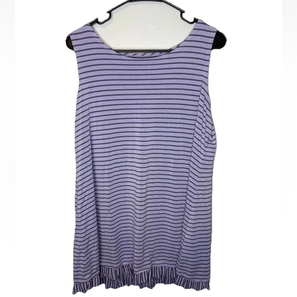 Logo Layers Woman’s Tank Striped Sleeveless Top Plus Size 1X - Picture 1 of 4